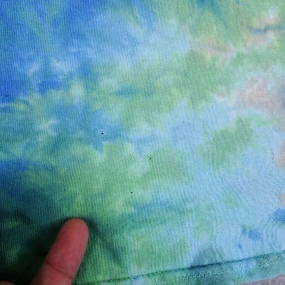 Vintage Liquid Blue Woodstock T Shirt Mens Medium Band Green Tie-Dye Psychedelic - Picture 5 of 11